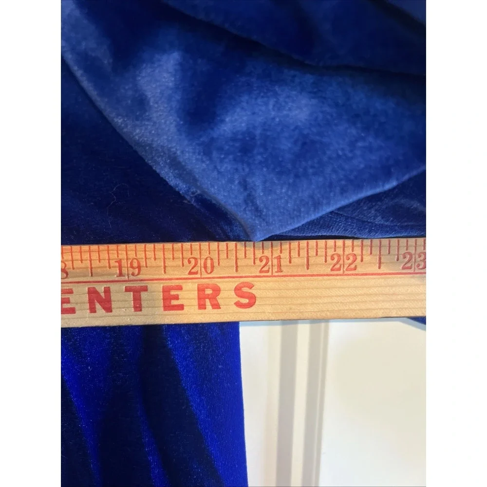 VTG Gilligan O' Malley Womens Blue Velvet Velour Bishop Sleeves Nightgown Robe L